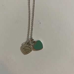 Tiffany double heart tag pendant